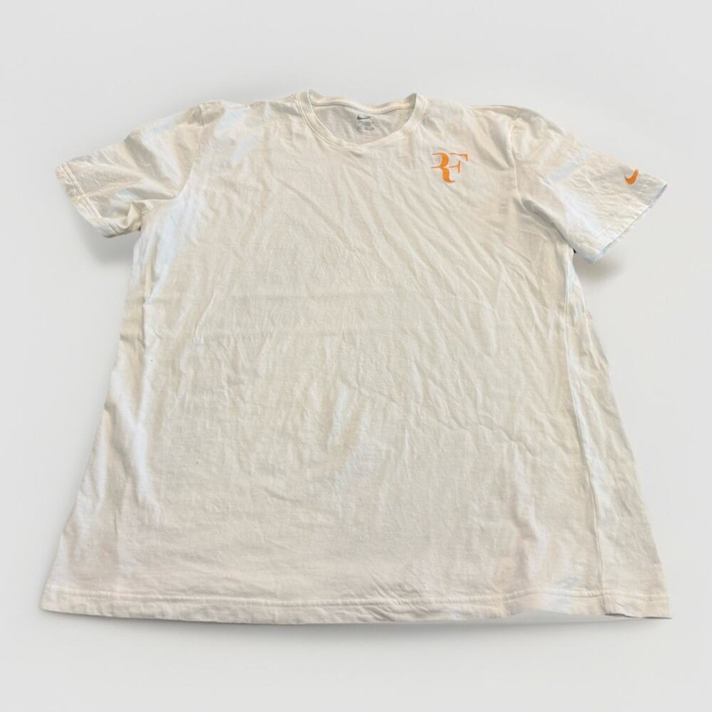 Nike Roger Federer RF Mens White Summer 2011 Tennis T-Shirt Size 2XL 404705-101